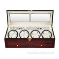 4 rotor hold 8 watches with drawer Watch case 90644RG